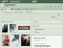 Tablet Screenshot of enterthemonkey.deviantart.com