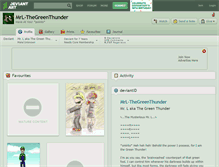 Tablet Screenshot of mrl-thegreenthunder.deviantart.com