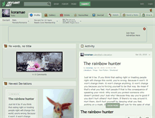 Tablet Screenshot of koramae.deviantart.com