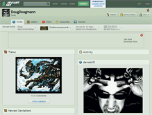 Tablet Screenshot of dougdougmann.deviantart.com