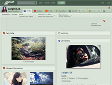 Tablet Screenshot of caligirl128.deviantart.com