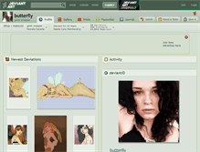 Tablet Screenshot of butterfly.deviantart.com
