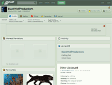 Tablet Screenshot of blackwolfproductions.deviantart.com