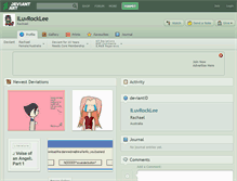 Tablet Screenshot of iluvrocklee.deviantart.com