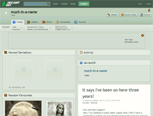Tablet Screenshot of much-in-a-name.deviantart.com