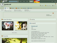 Tablet Screenshot of hereticwolf.deviantart.com