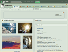 Tablet Screenshot of luludarlin.deviantart.com