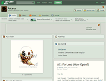 Tablet Screenshot of antaros.deviantart.com