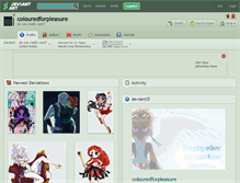 Tablet Screenshot of colouredforpleasure.deviantart.com