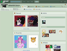 Tablet Screenshot of nekomimi-love.deviantart.com
