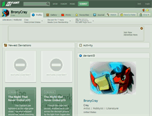 Tablet Screenshot of bronycray.deviantart.com