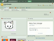 Tablet Screenshot of meowfaceplz.deviantart.com