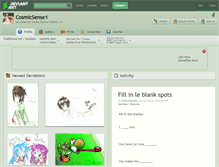 Tablet Screenshot of cosmicsense1.deviantart.com