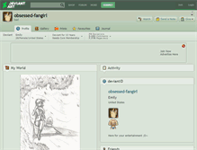 Tablet Screenshot of obsessed-fangirl.deviantart.com