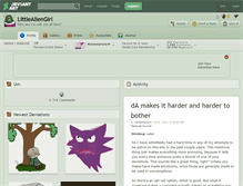 Tablet Screenshot of littlealiengirl.deviantart.com