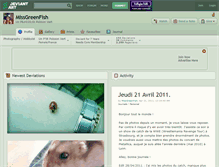Tablet Screenshot of missgreenfish.deviantart.com