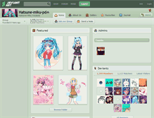 Tablet Screenshot of hatsune-miku-pd.deviantart.com