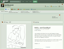 Tablet Screenshot of darkraven44.deviantart.com
