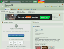 Tablet Screenshot of hippyemo52.deviantart.com