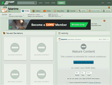 Tablet Screenshot of fatanime.deviantart.com
