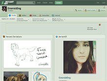 Tablet Screenshot of emeralddog.deviantart.com