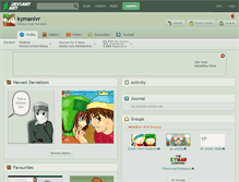 Tablet Screenshot of kymanlvr.deviantart.com