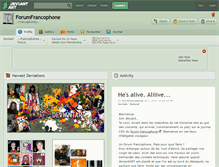Tablet Screenshot of forumfrancophone.deviantart.com