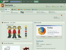 Tablet Screenshot of lizard-socks.deviantart.com