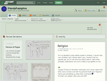 Tablet Screenshot of friendofvampires.deviantart.com