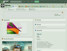 Tablet Screenshot of idleman.deviantart.com