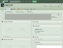 Tablet Screenshot of origami-club.deviantart.com