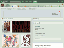 Tablet Screenshot of cvlzinhu.deviantart.com