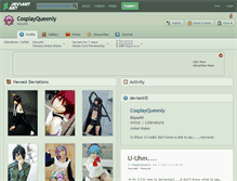 Tablet Screenshot of cosplayqueenly.deviantart.com