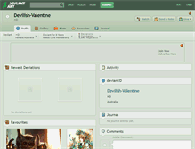 Tablet Screenshot of devilish-valentine.deviantart.com