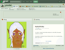 Tablet Screenshot of lemurball.deviantart.com
