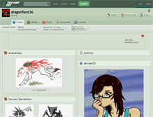 Tablet Screenshot of dragonflare36.deviantart.com