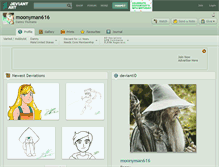 Tablet Screenshot of moonyman616.deviantart.com