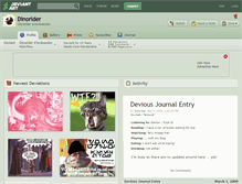 Tablet Screenshot of dinorider.deviantart.com