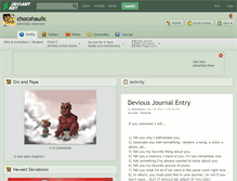 Tablet Screenshot of chocohaulic.deviantart.com