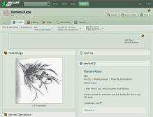 Tablet Screenshot of kommi-kaze.deviantart.com