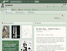 Tablet Screenshot of crazibastid.deviantart.com