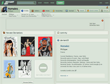 Tablet Screenshot of nomalez.deviantart.com