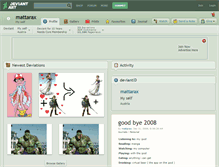 Tablet Screenshot of mattarax.deviantart.com