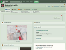 Tablet Screenshot of goldeneyeknuckles.deviantart.com