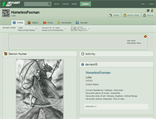 Tablet Screenshot of homelessfoxman.deviantart.com
