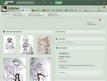 Tablet Screenshot of clodclod.deviantart.com