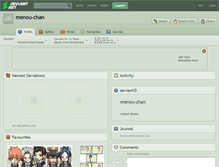 Tablet Screenshot of menou-chan.deviantart.com