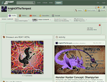 Tablet Screenshot of knightofthetempest.deviantart.com