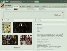 Tablet Screenshot of kxk-lover.deviantart.com