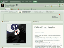 Tablet Screenshot of darknessreaper424.deviantart.com